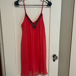 Fuscia spaghetti strap dress
